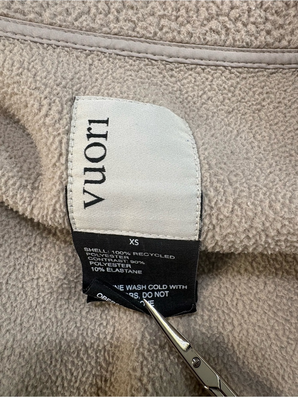 Vuori Utility Sherpa Jacket Women’s XS Cream Fleece Full Zip 4 Pocket Recycled - Picture 5 of 10